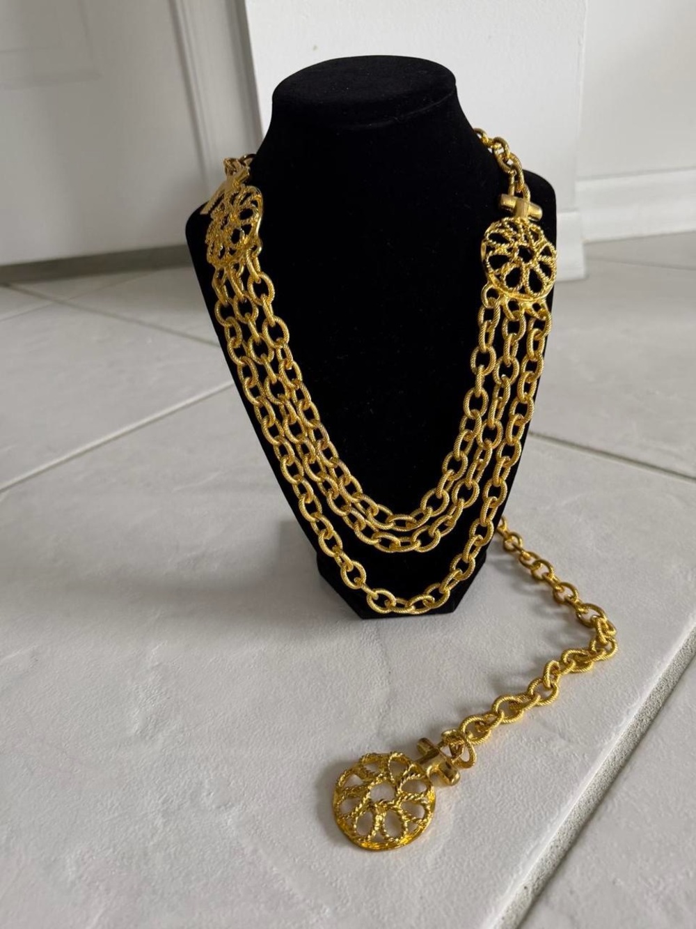 Vintage Gold-Tone Belt